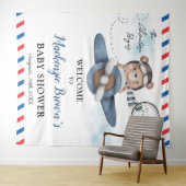 Tenture L'aventure de l'avion de l'ours mignon commence Sh (En situation (horizontale))