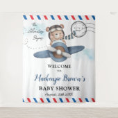 Tenture L'aventure de l'avion de l'ours mignon commence Sh (Devant)