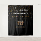 Tenture Law School Black Gold Graduation Photo Contexte (Devant)