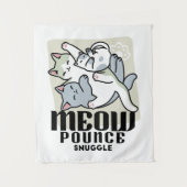 Tenture Laze Furr Days - Cute Lazy Cats Design (Devant)