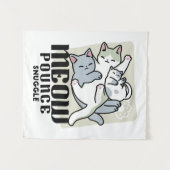 Tenture Laze Furr Days - Cute Lazy Cats Design (Devant (Horizontal))