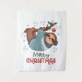 Tenture Lazy Sloth Noël (Devant)