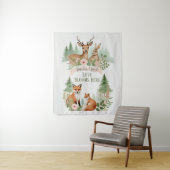 Tenture Le Baby shower des animaux des bois (En situation)