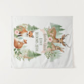 Tenture Le Baby shower des animaux des bois (Devant (Horizontal))