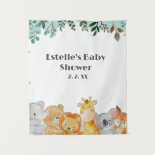 Tenture Le Baby shower des animaux des bois