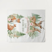 Tenture Le Baby shower des animaux des bois (Devant (Horizontal))