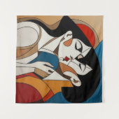 Tenture Le baiser Abstrait (Devant (Horizontal))