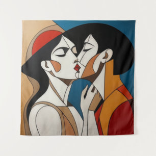 Tenture Le baiser Abstrait