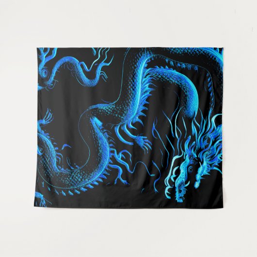 Tenture Le Bleu Dragon (Devant (Horizontal))