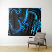 Tenture Le Bleu Dragon (En situation (horizontale))