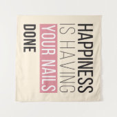 Tenture Le bonheur a vos clous faits (Devant (Horizontal))