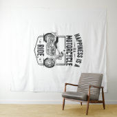 Tenture Le bonheur est une course de moto.jpg (En situation (horizontale))