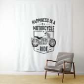 Tenture Le bonheur est une course de moto.jpg (En situation)