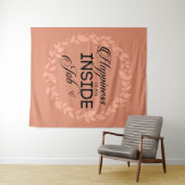 Tenture Le Bonheur Est Une Guirlande De Travail Intérieure (En situation (horizontale))