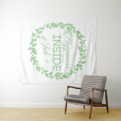 Tenture Le Bonheur Est Une Guirlande Verte À L'Intérieur D (En situation (horizontale))