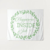 Tenture Le Bonheur Est Une Guirlande Verte À L'Intérieur D (Devant (Horizontal))