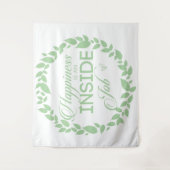 Tenture Le Bonheur Est Une Guirlande Verte À L'Intérieur D (Devant)