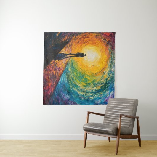 Tenture Le bord de la dimension (En situation (horizontale))