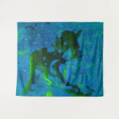 Tenture Le calcaire Abstrait dans les verts et les bleus A (Devant (Horizontal))