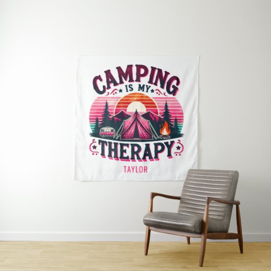 Tenture Le Camping Est Ma Thérapie (En situation)