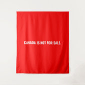 Tenture Le Canada n'est pas à vendre texte blanc rouge min (Devant)