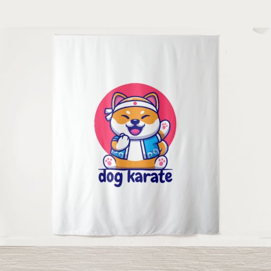 Tenture le chien connaît le karaté (Devant)
