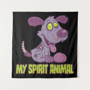 Tenture Le chiot zombie est mon animal spirituel