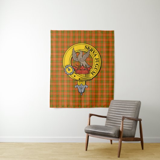 Tenture Le clan antique de tartan de foin Badge la (En situation)