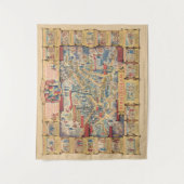 Tenture Le coeur carte de Birmingham, Angleterre (Devant)