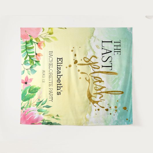 Tenture Le dernier splash Bachelorette Party Contexte (Devant (Horizontal))