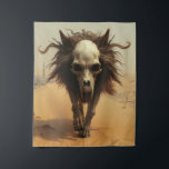 Tenture Le Désert de Wulf Totemwolf<br><div class="desc">La scène surréaliste de Skurile — un loup dans le désert — le diable,  n'est-ce pas??</div>
