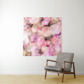 Tenture Le fond de bulles jaune pâle. (En situation)