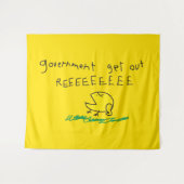 Tenture Le gouvernement sortent le drapeau de REE (Devant (Horizontal))