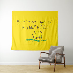 Tenture Le gouvernement sortent le drapeau de REE