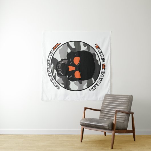 Tenture Le guerrier du crâne (En situation (horizontale))