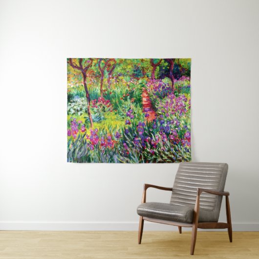 Tenture Le jardin d'Iris à Giverny par Claude Monet (En situation (horizontale))