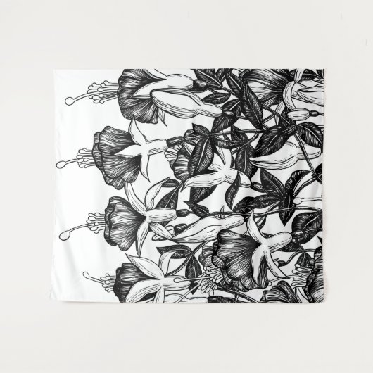 Tenture Le jardin Fuchsia (Devant (Horizontal))