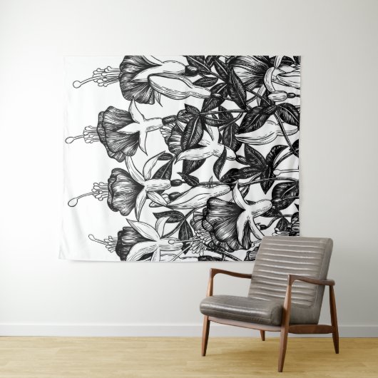 Tenture Le jardin Fuchsia (En situation (horizontale))