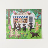 Tenture Le laboratoire lèche la crème glacée Labradors (Devant (Horizontal))