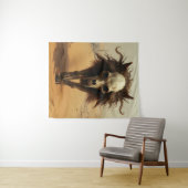 Tenture Le loup Totemwolf Totenkopf diable désert (En situation (horizontale))