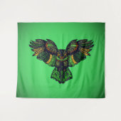 Tenture Le majestic Emerald Owl (Devant (Horizontal))