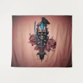 Tenture Le monde sombre et mystérieux du crâne gothique (Devant (Horizontal))