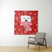 Tenture Le museau d'un ours polaire, Noël (En situation)