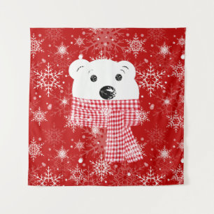 Tenture Le museau d'un ours polaire, Noël