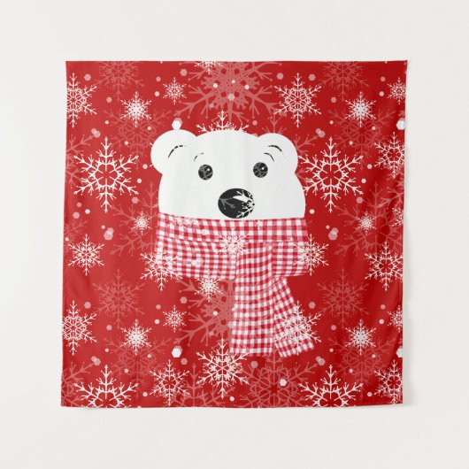 Tenture Le museau d'un ours polaire, Noël (Devant)