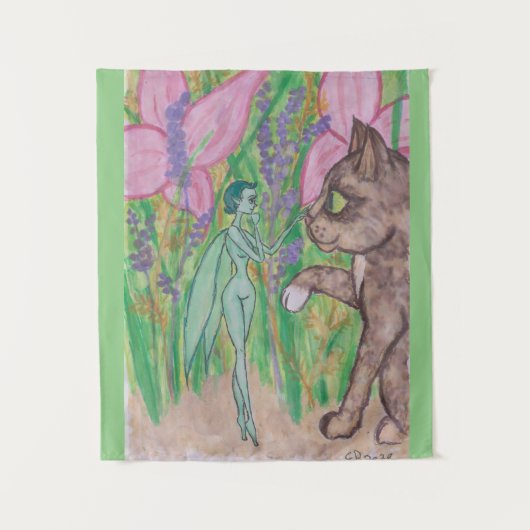 Tenture le nouveau freind de kitten (Devant)