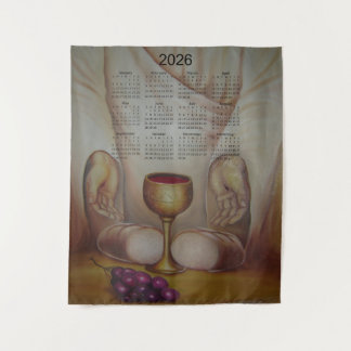 Tenture Le Pain de Vie : Saint Eucharistie Calendrier 2026