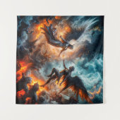Tenture Le paradis et l'enfer Confrontation Scène épique (Devant (Horizontal))