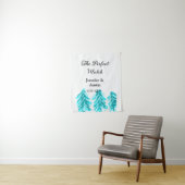 Tenture Le parfait mariage arbre de pin bleu hiver na (En situation)