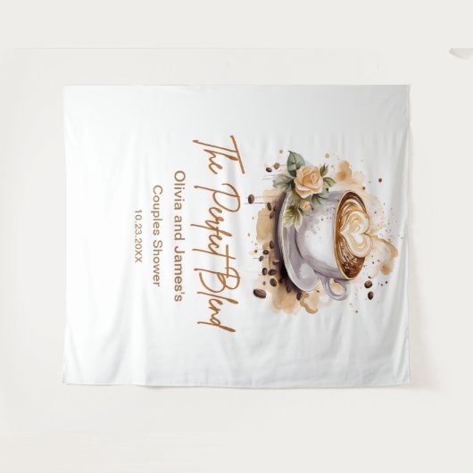 Tenture Le Parfait Mélange Café Mariage Couples Douche (Devant (Horizontal))